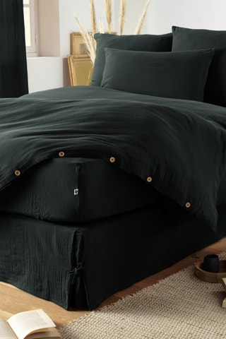 Drap-housse Gaia - Vert foncé