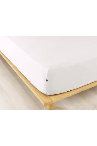 Drap-housse en flanelle de coton 170 g/m² Candice - Neige