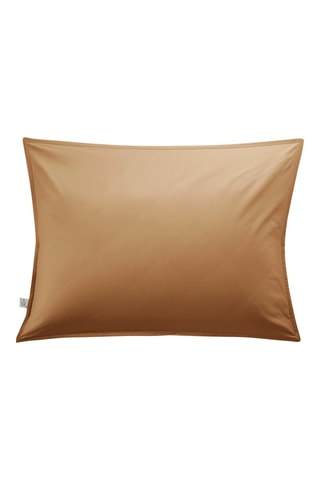 Taie d'oreiller en percale de coton 80 fils/cm² Bally  - Marron