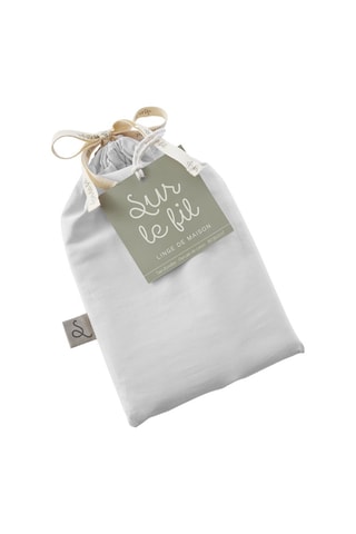 Taie d'oreiller en percale de coton 80 fils/cm² Bally  - Blanc