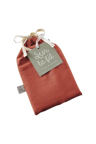 Taie d'oreiller en percale de coton 80 fils/cm² Bally  - Terracotta