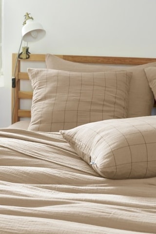 Taie d'oreiller Gaïa Match - Beige