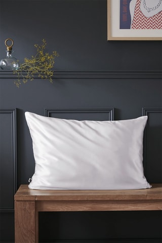 Taie d'oreiller en soie de mûrier Soanne - Blanc