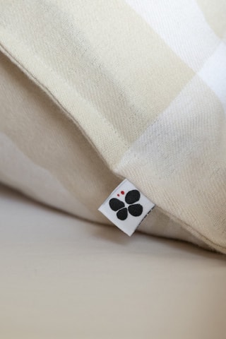 Taie d'oreiller Hector - Beige et blanc