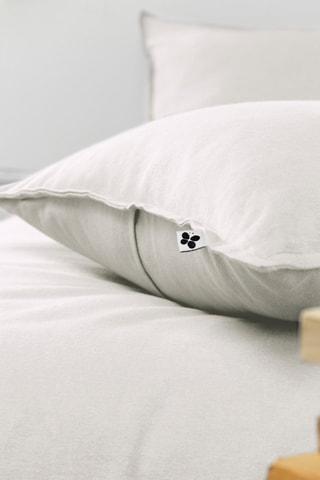 Taie d'oreiller en flanelle de coton 170 g/m² Candice - Neige