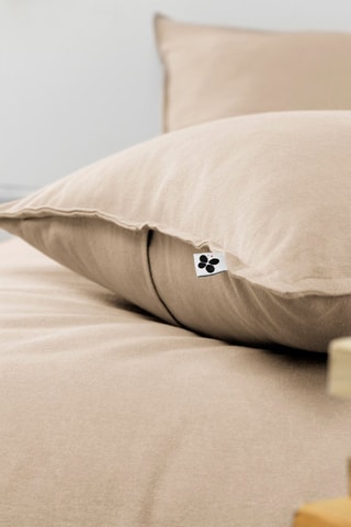 Taie d'oreiller en flanelle de coton 170 g/m² Candice - Sable