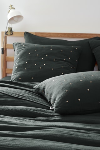 Taie d’oreiller Gaia Chic - Vert foncé