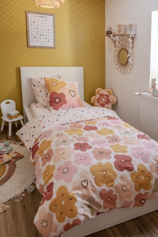 Parure de couette en coton 57 fils/cm² Barbotine - Blanc