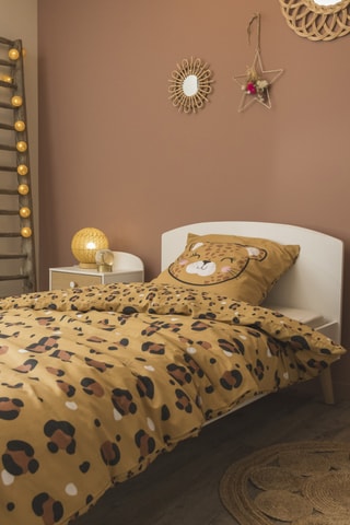 Parure de couette en coton 57 fils/cm² Lola - Marron