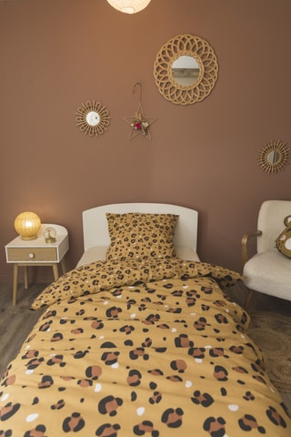 Parure de couette en coton 57 fils/cm² Lola - Marron