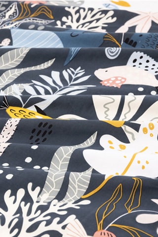 Parure de couette 57 fils/cm² Octopia - Bleu marine et blanc