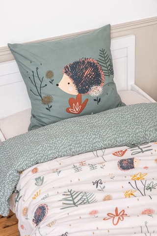 Parure de couette 57 fils/cm² Polisson - 
Vert et blanc