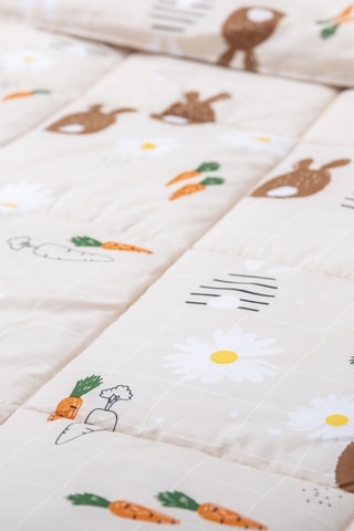 Ensemble couvre-lit Pompon - Rose pâle et marron