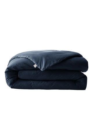 Housse de couette en percale de coton 80 fils/cm² Bally  - Bleu nuit