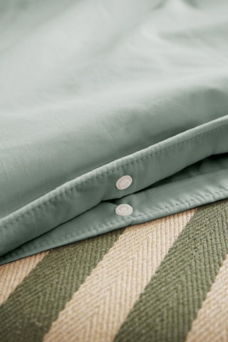 Housse de couette en percale de coton 80 fils/cm² Bally  - Céladon