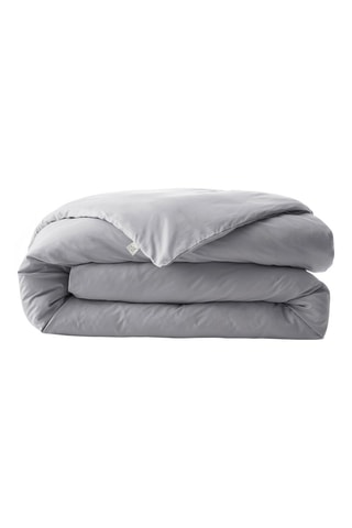 Housse de couette en percale de coton 80 fils/cm² Bally  - Gris