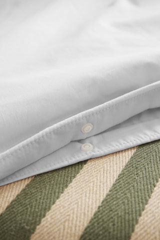 Housse de couette en percale de coton 80 fils/cm² Bally  - Blanc