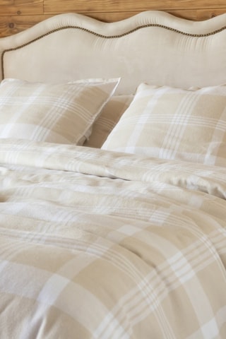 Housse de couette Hector - Blanc et beige