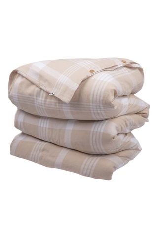 Housse de couette Hector - Blanc et beige