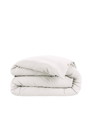 Housse de couette en flanelle de coton 170 g/m² Candice - Neige
