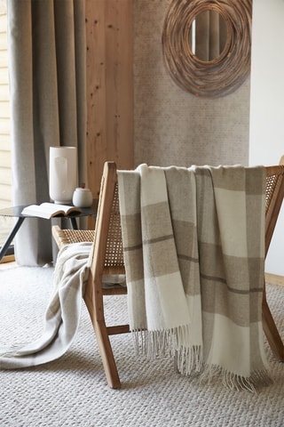 Plaid en laine Marius Beige et marron - 140 x 200 cm