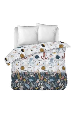 Couette Octopia Blanc et bleu - 350 g/m²