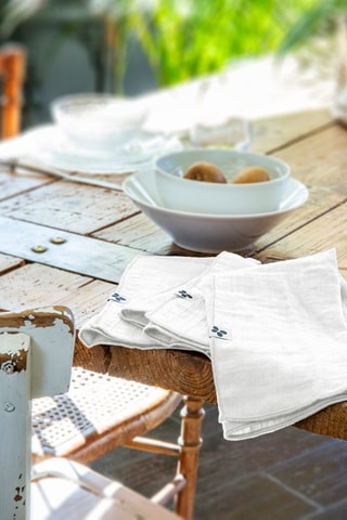 3 serviettes de table Gaïa - Chantilly