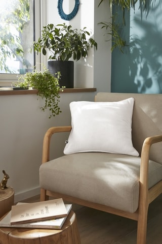 Coussin Gaïa - 45 x 45 cm - Blanc