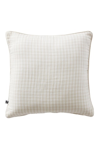 Coussin Vickie - Beige et blanc - 45 x 45 cm
