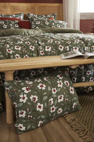 Coussin Flora - Kaki - 40 x 60 cm