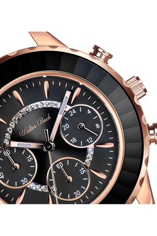 Stalen Automatisch Horloge - Chronograaf - Zwart en Roségoudkleurig