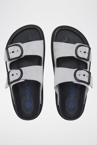 Mules en nubuck - Gris