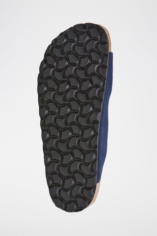 Mules en nubuck - Bleu marine