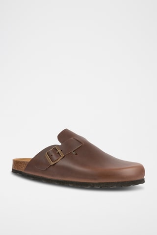 Leren Clogs - 
Bruin