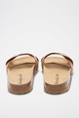 Mules en cuir - 
Marron