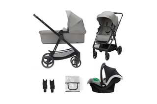 Poussette Newly 3 en 1 Mink Pro  - Dès la naissance - Jusqu'à 22 kg - Beige et gris