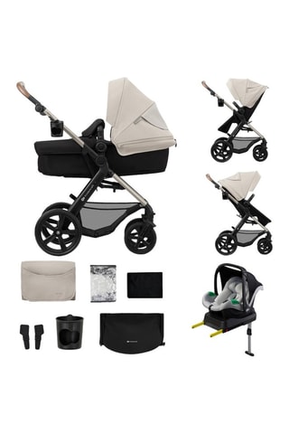 Poussette 4-en-1 + accessoires Moov 2 Eva Wheels - Gris - Dès la naissance - Jusqu'à 27 kg