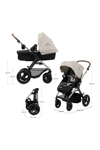 Poussette 4-en-1 + accessoires Moov 2 Eva Wheels - Gris - Dès la naissance - Jusqu'à 27 kg