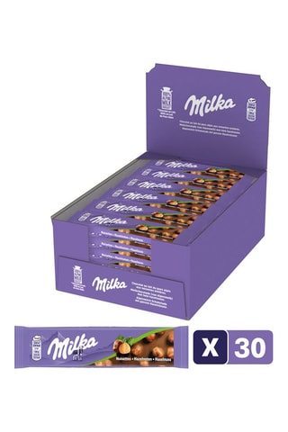 Barre de chocolat au lait et noisettes Milka - 30 x 45 g