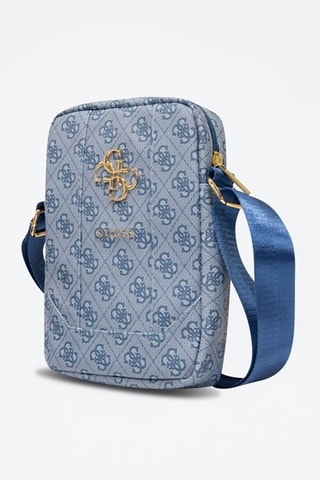 Bolsa a tiracolo 8” 4G - Azul e dourado