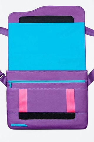 Mala a tiracolo - Azul, violeta e rosa