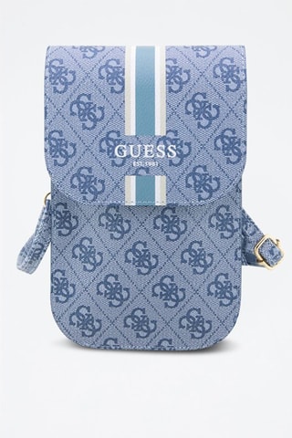 Mala a tiracolo Stripe 4G - Branco e azul