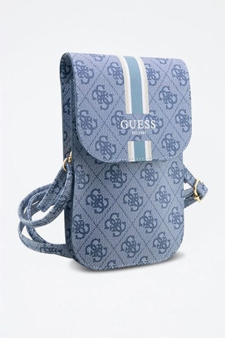 Mala a tiracolo Stripe 4G - Branco e azul