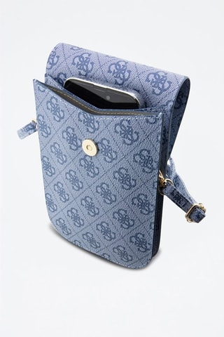 Mala a tiracolo Stripe 4G - Branco e azul