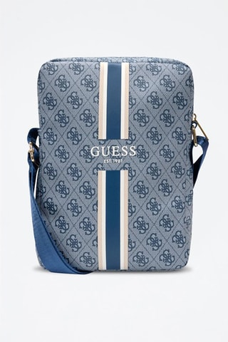 Mala a tiracolo 10" Stripe 4G - Branco, azul e rosa