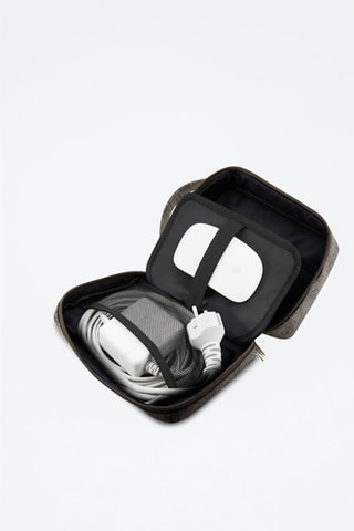 Capa de viagem Stripe 4G - Castanho e cinzento