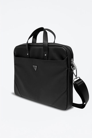 Pasta de computador Saffiano - Preto