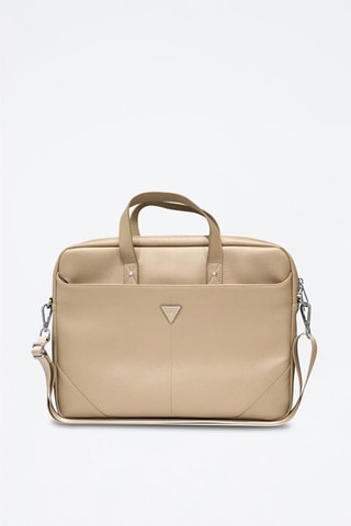 Pasta para portátil Saffiano - Bege