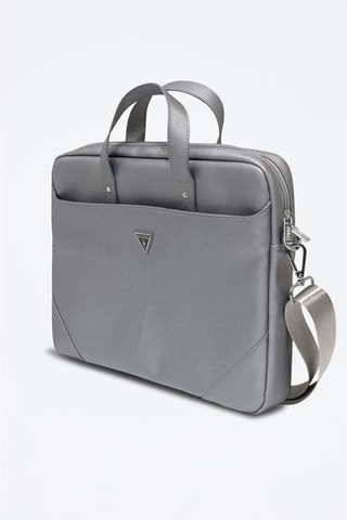 Pasta para portátil Saffiano - Cinzento