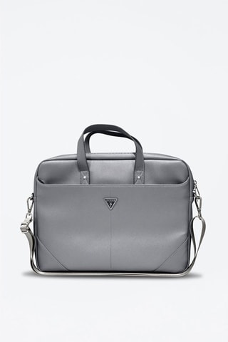 Pasta para portátil Saffiano - Cinzento